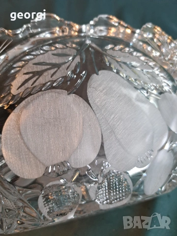 немска кристална фруктиера от оловен кристал , снимка 6 - Аксесоари за кухня - 54166156