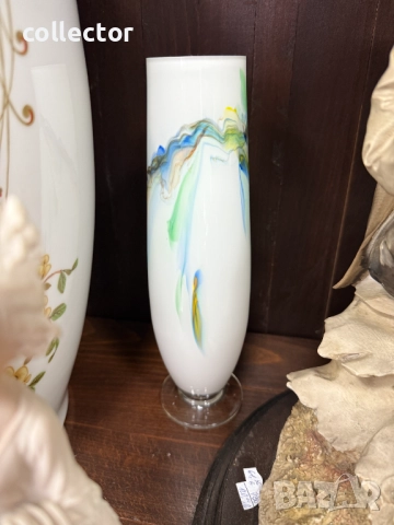 Елегантна ваза от многоцветно стъкло. №7697, снимка 6 - Антикварни и старинни предмети - 52687432