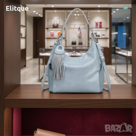 Дамска чанта с висулка и странични джобове в 7 цвята — стилна, вместителна и практична, снимка 6 - Чанти - 53269747