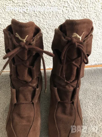 Дамски ботуши, естествена кожа Puma, снимка 2 - Дамски ботуши - 47593559