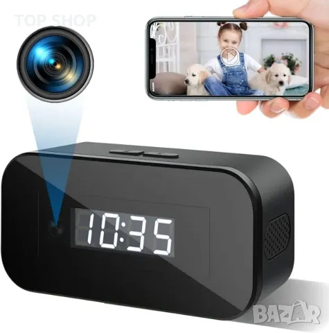 Igzyz шпионска камера WiFi, 4K/1080P часовникова скрита безжична камера с нощно виждане