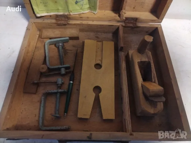 Комплект дърводелско ренде, прав ъгъл, шаблон. 2 скоби и кутия. , снимка 8 - Стяги - 49705921