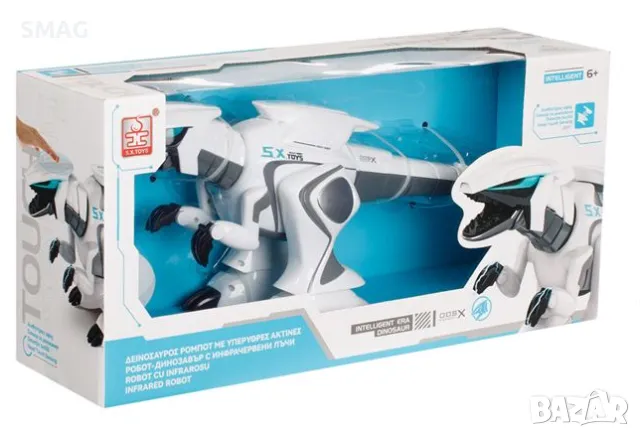 Играчка робот динозавър със сензор за докосване и инфрачервена връзка S_1219315, снимка 3 - Електрически играчки - 47923450