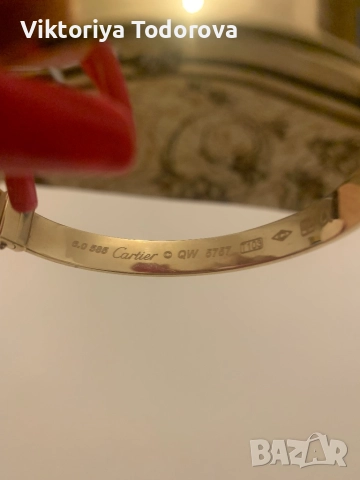  Нова  Златна гривна Cartier-, снимка 3 - Гривни - 51635954
