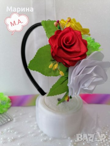 Диадема с цветя за народни танци , снимка 10 - Аксесоари за коса - 40620155