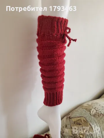 Ръчно плетени дамски гети, снимка 2 - Дамски чорапи - 49006356