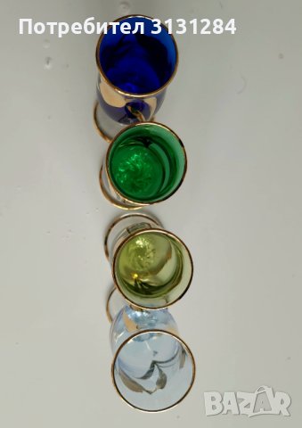 Винтидж Мурано кристални чаши за ракия ликер Murano Италия, снимка 6 - Други ценни предмети - 42123012