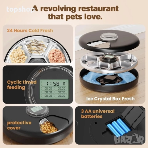 ЧИСТО НОВА BEMOONY F19L автоматична хранилка за котки с мокра храна: Безжичен дозатор за храна..., снимка 9 - За птици - 51563148