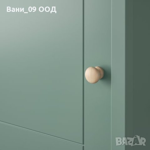 Нощно шкафче в зелен и естествен дървесен цвят, снимка 4 - Шкафове - 40431461