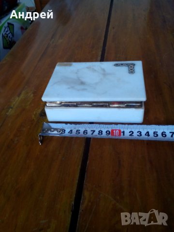 Стара мраморна кутия за бижута #2, снимка 3 - Други ценни предмети - 29243353