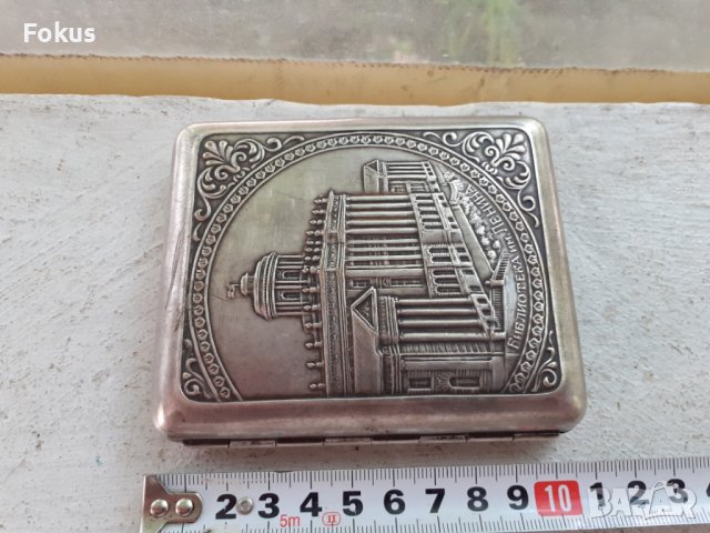 Стара руска съветска табакера маркировка дебело посребрена, снимка 7 - Антикварни и старинни предмети - 36926782
