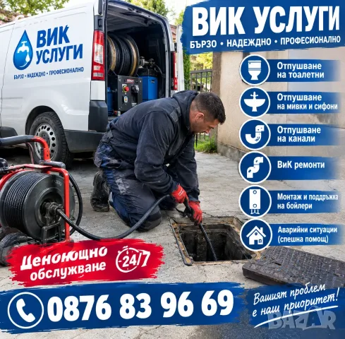 ВиК 24/7 Отпушване на канали