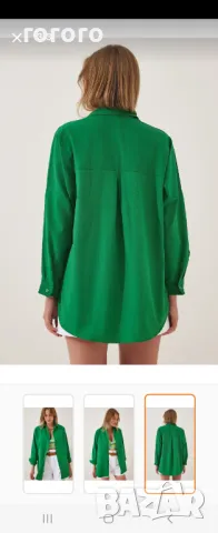Зелена риза, снимка 2 - Ризи - 50385176