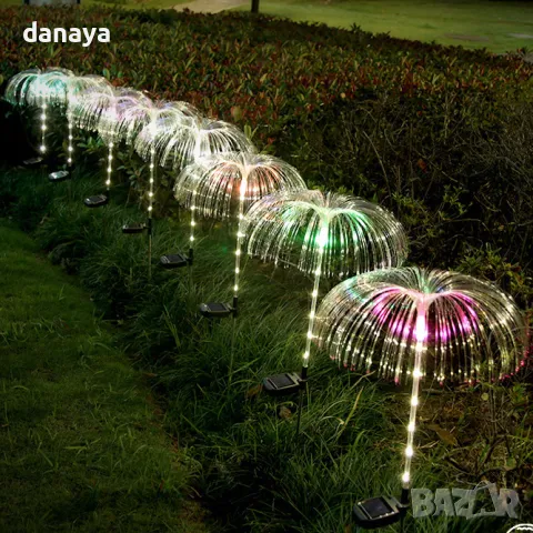 5770 Градинска соларна лампа Медуза, 70 см, снимка 7 - Градински мебели, декорация  - 49321261