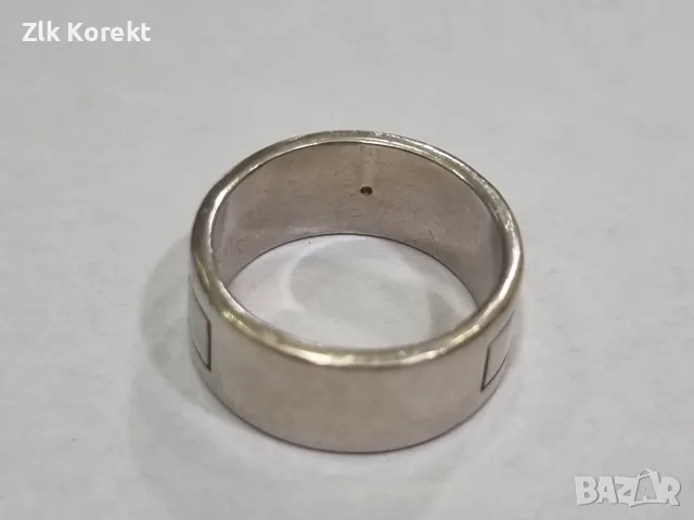Сребърен пръстен с диамант, снимка 7 - Пръстени - 56534076