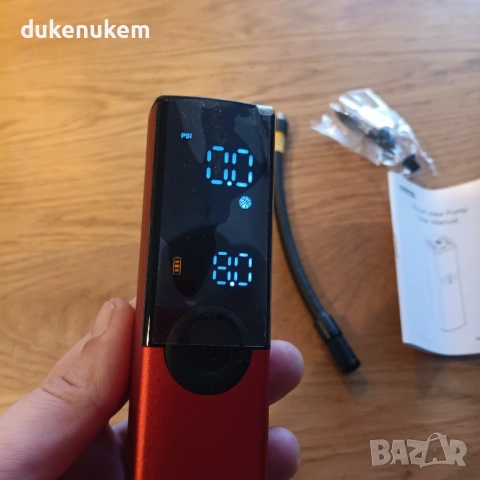 Електрическа помпа за гуми Woowind BP188 150 PSI с авто стоп, LCD дисплей, снимка 11 - Аксесоари за велосипеди - 53039547