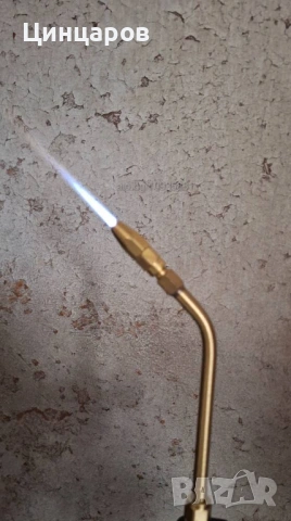 Оксижен комплект-бутилки O2 и газ, горелка с 5бр. дюзи, вентили, маркуч. Горелка Италия , снимка 5 - Други машини и части - 54048514