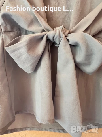 Светло синя блузка с коланче и широки ръкави с цип отстрани 🩵, снимка 7 - Тениски - 51203346