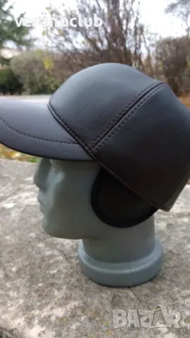 Луксозна кожена шапка с каракула XXL, снимка 8 - Шапки - 48176854
