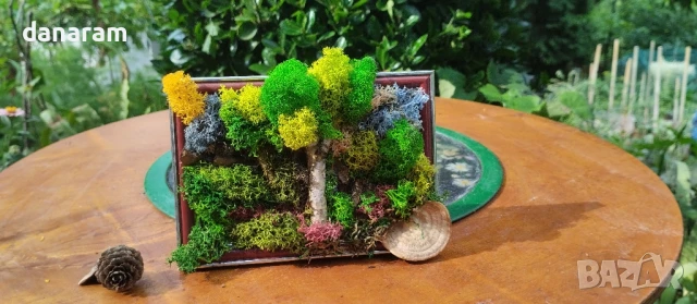 Картини със скандинавски мъх и естествени материали , снимка 3 - Декорация за дома - 44114877