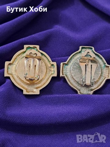 Раритет ! Винтидж обеци/клипси  Louis Feraud, снимка 3 - Антикварни и старинни предмети - 40530859