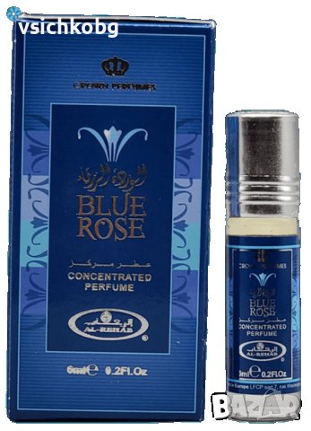 Арабско парфюмно масло от Al Rehab Blue rose 6 ml Роза, мускус, сандалово дърво и подправки 0% алкох, снимка 2 - Унисекс парфюми - 42356307