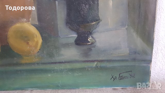 Стара авторска картина, снимка 3 - Антикварни и старинни предмети - 30991938