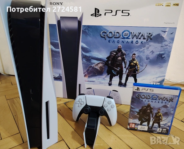 Конзола Ps5 в комплект с играта God of war Ragnarok