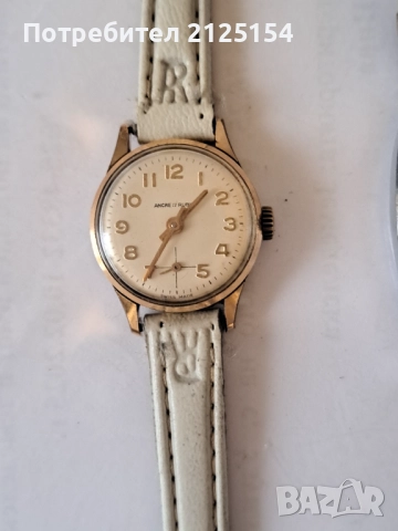 Швейцарски часовник Анкер,позлатен. , снимка 2 - Дамски - 52197502