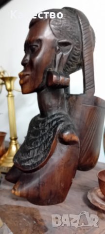 Фигура от Африка , снимка 3 - Антикварни и старинни предмети - 42766415