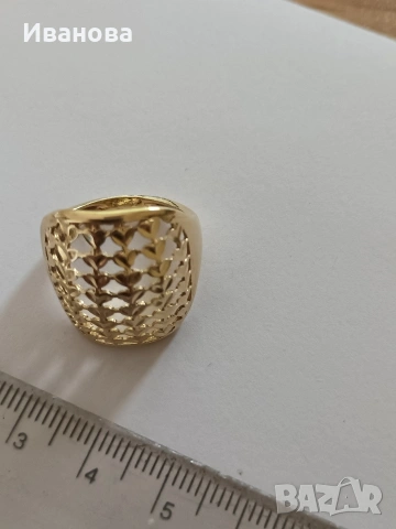 Златни руски обици и пръстен 14 к, снимка 11 - Обеци - 54064349