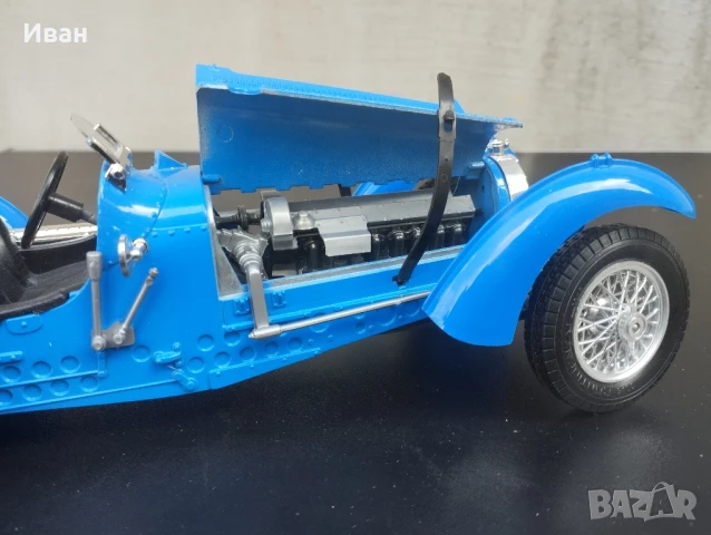 Метална количка Bugatti Type 59 1934 BBURAGO , снимка 11 - Колекции - 51062841