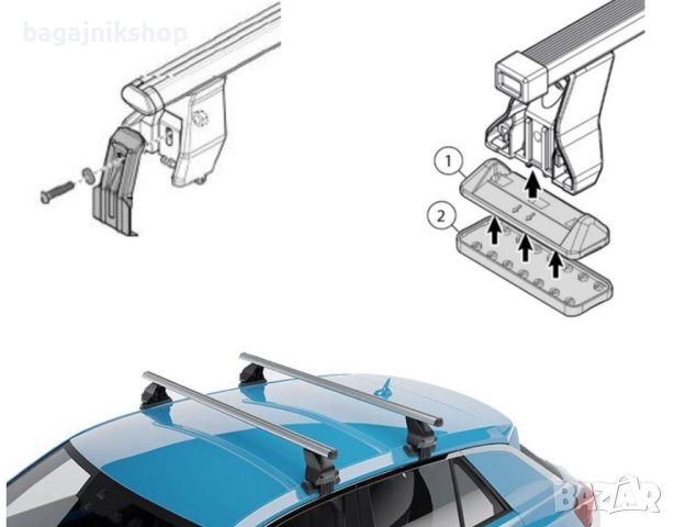 Напречни греди за Audi,Bmw,Ford,Seat,Skoda и др. със стандартен покрив, снимка 5 - Аксесоари и консумативи - 42660726