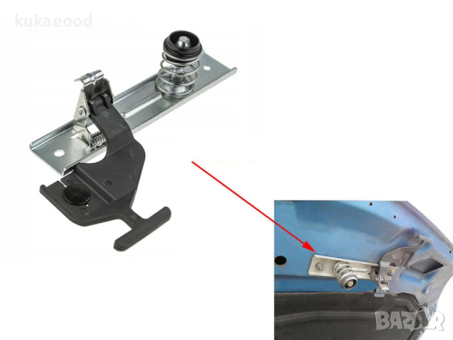 Машинка за заключване на преден капак Renault Clio 2 Facelift (2001-2005), снимка 6 - Части - 44614522