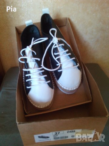 Кожени испански ефектни еспадрили Keslem, снимка 1