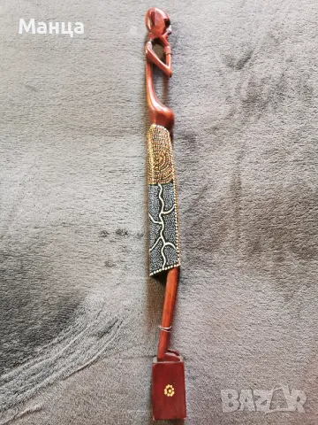 Дървена Африканска фигура, снимка 4 - Статуетки - 49209593