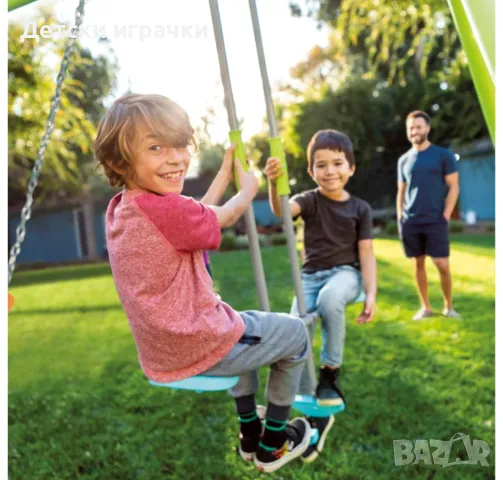 Детска люлка Intex 2в1, сглобяема, 251x254x211 см, безопасна, пластизол, многоцветна, снимка 3 - Градински мебели, декорация  - 49937348