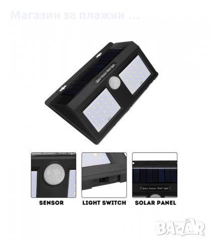 LED ДИОДНА СОЛАРНА ГРАДИНСКА ЛАМПА С ДАТЧИК ЗА ДВИЖЕНИЕ - код 1626, снимка 8 - Соларни лампи - 33963439
