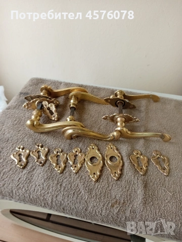 три комплекта старинни бронзови брави, снимка 7 - Антикварни и старинни предмети - 53941774