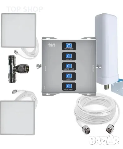 4G 3G 2G LTE GSM 800-2600 MHZ антена за усилване на GSM сигнал 5-бандов усилвател, 2 вътрешни антени, снимка 9 - Motorola - 48930238