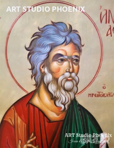 Икона на Свети Андрей Първозвани icona Sveti Andrei Parvozvani, снимка 2 - Картини - 14909723