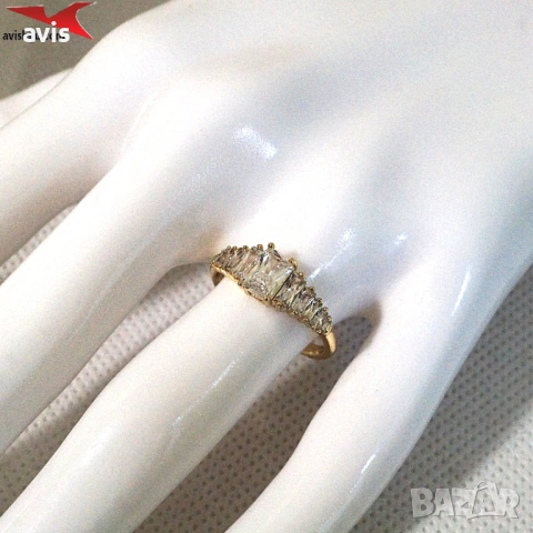 Пръстен с 14К златно покритие 224893, снимка 4 - Пръстени - 54324828