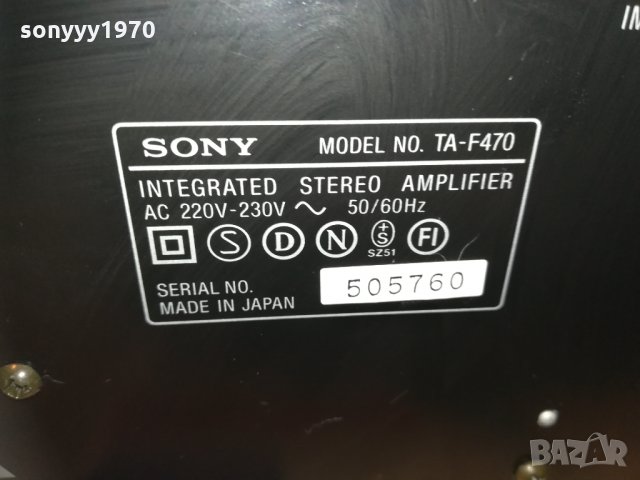 sony ta-f470 stereo ampli-внос germany 0811201206, снимка 12 - Ресийвъри, усилватели, смесителни пултове - 30713849
