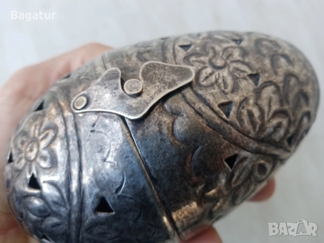 Възрожденски Сачан,кадилница, тамянник, бронзов, Стар, рядък, снимка 2 - Антикварни и старинни предмети - 52526663