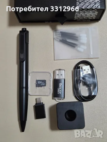 Чисто нова 4K камера химикалка – Скрито видео с аудио запис, 64GB памет, снимка 2 - Камери - 56060864