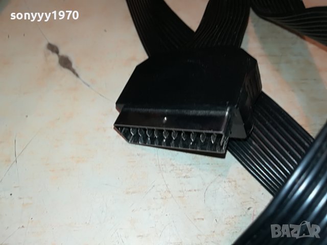 SCART CABLE-ЛЕНТОВ КАБЕЛ СКАРТ 1,45М-ВНОС GERMANY 0308221822, снимка 4 - Други - 37587256