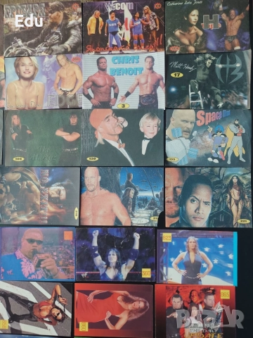 Продавам и разменям листчета с кечисти от WWF WWE