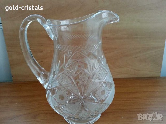 голяма кристална кана, снимка 9 - Антикварни и старинни предмети - 29843286