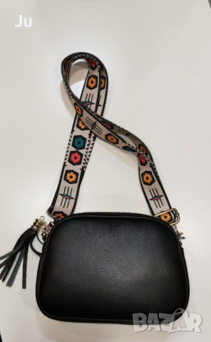 ✨Чанта Естествена кожа ✨Нова ✨Цветна Дръжка ✨Шарена дръжка, снимка 6 - Чанти - 39369757