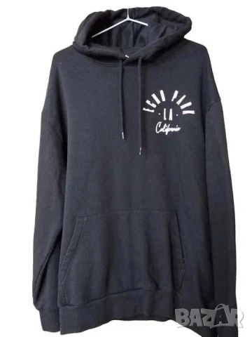 Мъжки суитшърт с надписи H&M, 60% памук, 40% полиестер, Черен, XL, снимка 1